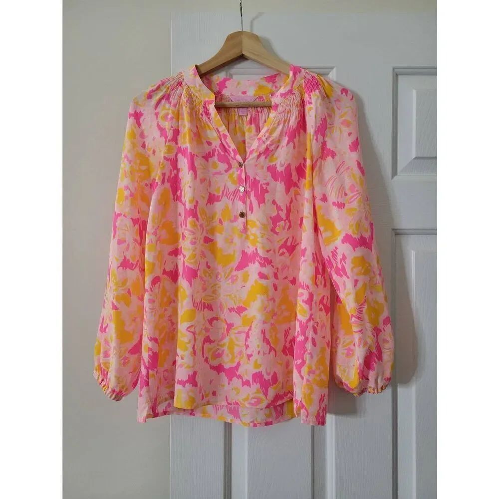 Lilly Pulitzer Elsa silk blouse XS $178